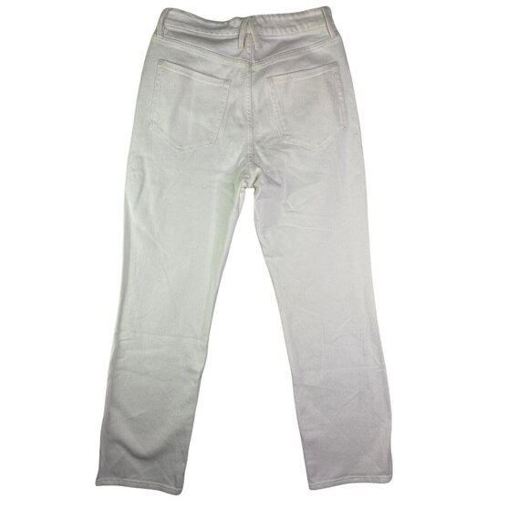 Good American Womens White Good Vintage High Waist Exposed Zip Jeans SZ‎ 6/28 - Picture 5 of 10